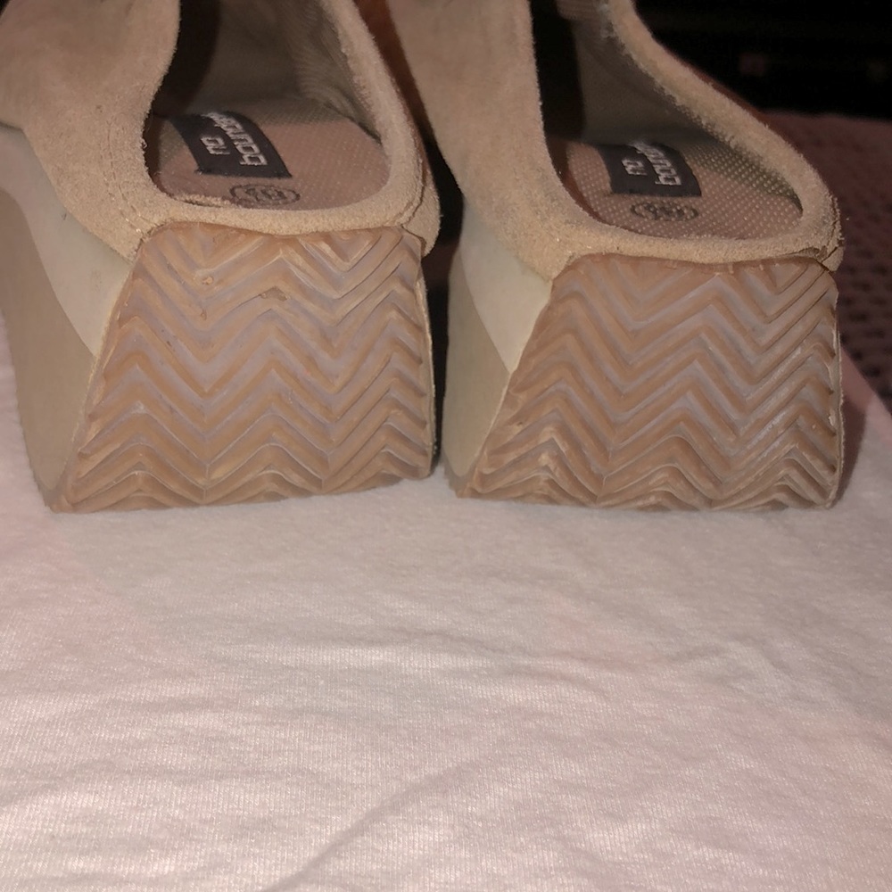 No Boundaries Beige Vintage Platform Canvas Slip on Shoes 8.5 - Picture 7 of 7